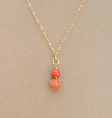 Astor Double Bead and Link Necklace